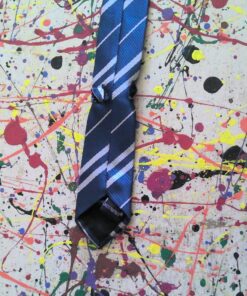 MISS FANTASY Halloween Cosplay Tie for Themed Party Costume Accessory Regular Length Classic Blue Necktie, Unisex Adult Cosplay, Tie Halloween Satin Toy Tie (M,58in) Blue-packed in Kraft Bag M, 58 inches length 38 81owK6of7oL