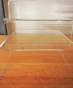 SimbaLux Acrylic Display Risers Clear Stand Set of 3 Medium Low Profile Tiered for Showcasing Food, Cupcake, Dessert, Candy, Jewelry, Figurines, Photos, Retail & Home Decoration, Durable & Steady 23 81oxlM6tYbL