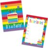 Kids Rainbow Cake Birthday Party Invitations for Girls (20 Count with Envelopes) - Rainbow Party Supplies - Kids Fill in the Blank Invites multicolored 47 81oy3SJqO2L