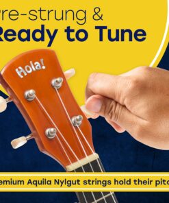 Hola! Music HM-21PK Soprano Ukulele Bundle with Canvas Tote Bag, Strap and Picks, Color Series, Pink Soprano 21 Inch 15 81oyvBvGnbL