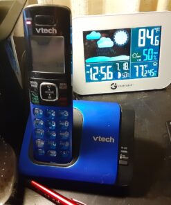 VTech CS6719-15 DECT 6.0 Phone with Caller ID/Call Waiting, 1 Cordless Handset, Blue 1 Handset 43 81ozKiqegoL