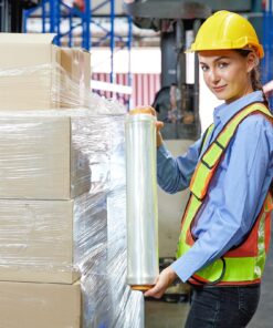 Green Moon 4PCS Stretch Wrap 18’’ 1500ft 80 Gauge Industrial Strength Shrink Wrap Roll Plastic Wrap Film for Moving Shipping Pallet Furniture 13 81ozY3sFeJL