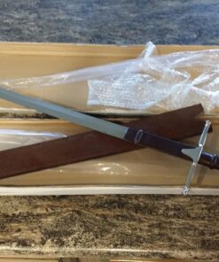 Whetstone Cutlery William Wallace Medieval Sword with Sheath, Silver, 8.75''x 41.625'' x 2.25'' 38 81p03MFpqGL