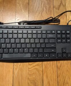 Wired Keyboard,Quiet Keyboard,Multimedia USB Computer Keyboard,Silent Keyboard with Low Profile Chiclet Keys,Large Number Pad,Spill-Resistant,Anti-Wear Letters,Full Size Keyboard for Laptop,Desktop 23 81p2dp JuML