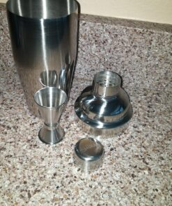 Nuvantee Cocktail Shaker Set,24 oz Martini & Drink Mixer w/ Built in Strainer, Measuring Jigger, Home Bartending Kit, Stainless Steel Martini Shaker 42 81p3ji0yhjL
