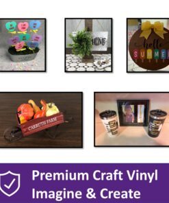 Vinyl Ease 30 Sheets 6" x 12" Assorted Colors Gloss Permanent Adhesive Vinyl for Cricut, Silhouette, Pazzles, Craft ROBO, QuicKutz, Craft Cutters, Die Cutters, Sign Plotters - V0001 38 81p3qyoKm4L