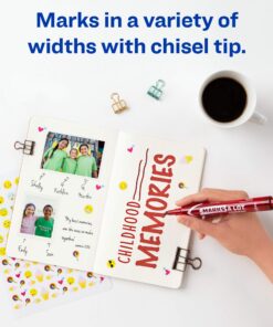 Avery Marks A Lot Permanent Markers, Large Desk-Style Size, Chisel Tip, Water and Wear Resistant, 12 Red Markers (08887) 17 81p44gRDDyL