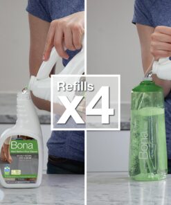 Bona Multi-Surface Floor Cleaner Refill - 128 fl oz - Unscented - Refill for Bona Spray Mops and Spray Bottles - Residue-Free Floor Cleaning Solution for Stone, Tile, Laminate, and Vinyl Floors Unscented Multi-Surface 128 fl oz (Pack of 1) 31 81p4qzPGviL
