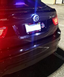 iJDMTOY Compatible with BMW Front Hood or Rear Trunk Lid, Xenon White 3.25-Inch 82mm Roundel LED Emblem Background Illumination Lighting Kit 26 81p533UV4L