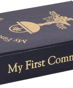 Giftware by Roman Inc., Sacraments, First Communion, 4PC BLACK/GOLD COMMUNION SET ,Religious, Inspirational, Durable (6x1x2) 9 81p5n mr8LL