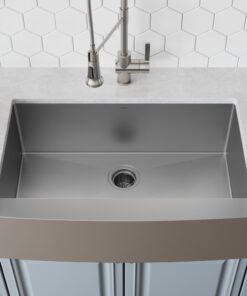 Kraus KHF200-33 Standart PRO Stainless Steel Sink 33 inch Farmhouse Apron Single Bowl 16 gauge Rounded Apronfront 30 81p5qox15SL
