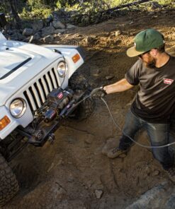 WARN 96800 VR8 12V Electric Winch with Steel Cable Rope: 5/16" Diameter x 94' Length, 4 Ton (8,000 lb) Capacity VR 8 13 81p67houg2L