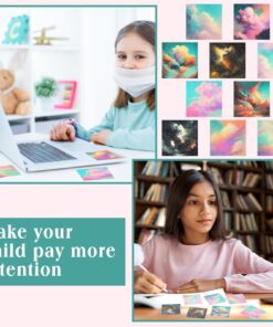 50 Pieces Calm Stickers Anxiety Sensory Stickers Textured Sensory Adhesives Clam Sensory Strips Anxiety Stress Relief Items for Phone Water Bottle Desk School Office (Sky) Sky 9 81p9OiN2UvL