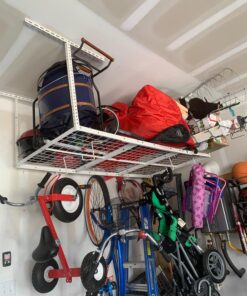 HyLoft 00212 Add-On Storage Hook Accessory for HyLoft Model-540 Ceiling Rack, 4 Count , White 44 81p9UvRMIvL