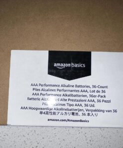 Amazon Basics 36-Pack AAA Alkaline High-Performance Batteries, 1.5 Volt, 10-Year Shelf Life 36 Count (Pack of 1) 36 81p9jiiEDL