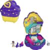 Polly Pocket Playset, Travel Toy with 2 Micro Dolls & Surprise Accessories, Pocket World Cupcake Compact, Food Toy 38 81pB5XKE48L 2