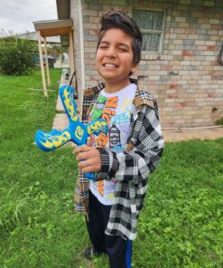 Boomerang Kids Outdoor Frisbee - Soft Toy Boomerangs Gifts for Boys 8-12 & Girls 8-12 - Outside Boys Toys Age 6 7 8 9 10 11 & Up Best Stocking Stuffer Gift Ideas for Kids - Backyard Games Flying Disc Blue 28 81pCjoTFHML