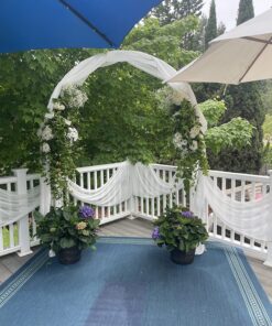 Adorox 7.8ft Backdrop Stand - Balloon Arch Kit, Stable Balloon Arch Frame, Metal Wedding Arch for Wedding Birthday Party Baby Shower Decoration(White) 1 White 1pc 39 81pDTGfAOL