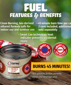 Alternative view of Sterno S'mores Heat Fuel Cans (2 Pack), Silver 2-Pack