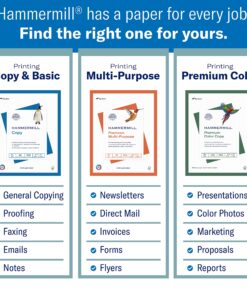 Hammermill Printer Paper, Premium Multipurpose Paper 24 lb, 8.5 x 11 - 5 Ream (2,500 Sheets) - 97 Bright, Made in the USA, 105810C 5 Ream | 2500 Sheets 15 81pEW402ilL 5