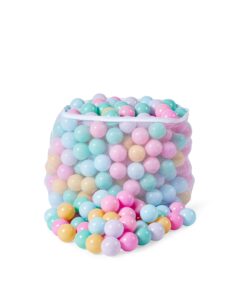 Alternative view of Amazon Basics BPA Free Crush-Proof Plastic Pit Ball with Storage Bag, Toddlers Kids 12+ Months, Pack of 400 Balls, 6 Pastel Colors