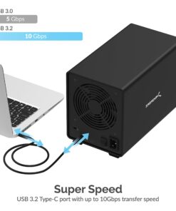 SABRENT USB 3.2 5 Bay 3.5" SATA Hard Drive Tray Less Docking Station (DS-SC5B) 28 81pGVW1wPNL