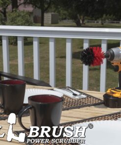 Drill Brush - Outdoor Scrub Brush - Patio, Concrete Pools, Bird Bath, Garden Fountains, Statues - Monuments and Headstones - Granite, Marble Cleaner - Spin Brush 14 81pH0ecPeeL