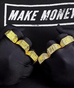 Halukakah Mens Gold Ring Diamond 3PCs Set,18K Real Gold/Platinum Filled Kanji Rich/Luck/Wealth Lab Diamonds Prong Set Size Adjustable,Gift for Men Gold Plated 3 Rings Set 21 81pHK2qqSL