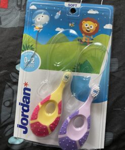 Jordan* ® | Step 1 Baby Toothbrush | 0-2 Years, Soft Bristles, BPA Free | 4 Pack 43 81pHRSHrhFL
