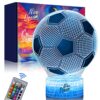 Nice Dream Soccer Night Light for Kids, 3D Illusion Night Lamp, 16 Colors Changing with Remote Control, Room Decor, Gifts for Children Boys Girls 01-Soccer 38 81pIP0A4tsL