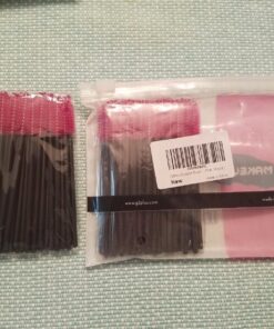 G2PLUS 100PCS Disposable Eyelash Brushes, Mascara Wands Applicator Makeup Kits, Eyelash Spoolies Brushes for Eyelash Extensions and Eyebrows (Rose) Rose 45 81pIQq7AI4L