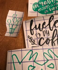 Kassa Transfer Tape Roll for Vinyl - Clear | 12 in x 12 ft, 5 Black Vinyl Sheets Included | Compatible with Cricut, Silhouette & Other Cutting Machines | for DIY Art Projects, Styling & Decorating 12" x 12 feet 49 81pM4hiqxVL