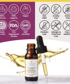 Organic Vitamin E Oil for Skin & Scars - 100% Pure Natural Vitamin E Serum Hand Made in South Carolina, 15000 IU Vitamin E Oil for Face & Hair, Non-GMO, Gluten, Cruelty Free, Vegan, Lavender 0.5 Fl Oz Scented 0.5 Fl Oz (Pack of 1) 22 81pNAdODtnL