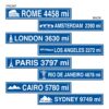 Beistle 54151 Party Supplies, 4" x 24", Blue/White Travel Street Sign Cutouts (4 Pack) 17 81pO33An67L