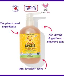 California Baby Calendula Shampoo and Body Wash | 100% Plant-Based (USDA Certified) | Allergy Friendly | Soothing Baby Soap and Toddler Shampoo for Dry, Sensitive Skin | 562 mL / 19 fl. oz. 19 Fl Oz (Pack of 1) 12 81pOnnQ1qUL