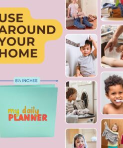 Magnetic Daily Visual Schedule for Kids at Home - Create Your Own Routine Chart for Kids & Toddlers (Morning and Bedtime) - Picture Board - Behavior Reward Chore - Autism ADHD (72 Magnets + Board) 72 Magnet Pack + Board 14 81pP5oJZSoL