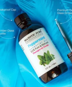MAJESTIC PURE Peppermint Essential Oil, Premium Grade, Pure and Natural Premium Quality Oil, 4 fl oz 4 Fl Oz (Pack of 1) 22 81pPTAoeukL