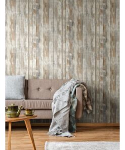RoomMates RMK9050WP White Distressed Wood Peel and Stick Wallpaper Rustic Wood 41 81pR tu1KBL