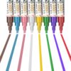 Kassa 8-Pack Metallic Multicolor Chalk Markers | With Reversible Bullet & Chisel Tips | Works on Chalkboards, Windows, Glass or Mirrors | Erasable & Dust-Free | Ideal for Use at Home, School & Office Metallic (8 Pack) 43 81pSdiAUunL