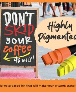 8 Washable Window Markers for Cars - 15mm Jumbo, 3 in 1 Nib, 28g Ink - Liquid Chalk Markers for Chalkboard, Blackboard, Glass, Bistro, Auto, Menu Board - Loved by Teachers, Kids, Artists, Businesses Neon - 15mm 8 Pack 31 81pSwaNvgfL