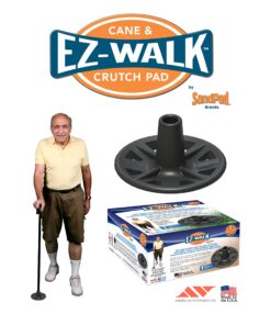 EZ-Walk/SandPad LandPad All Terrain Stabilizer Cane Tips (Single Pack) Single Pack w/Tape Adapter (Canes Only) 19 81pUeLfPTNL