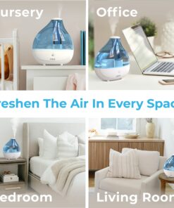 Pure Enrichment® MistAire™ Ultrasonic Cool Mist Humidifier - Quiet Air Humidifier for Bedroom, Nursery, Office, & Indoor Plants - Lasts Up To 25 Hours MistAire (Large) 25 81pVQhKqkXL