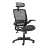 Amazon Basics Ergonomic Adjustable High-Back Chair with Flip-Up Arms and Headrest, Contoured Mesh Seat - Black, 25.5"D x 26.25"W x 49.25"H 16 81pVe8Dl7KS
