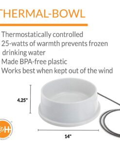 Alternative view of K&H Pet Products Thermal-Bowl Outdoor Heated Cat & Dog Water Bowl Granite 1.5 Gallons Standard Packaging