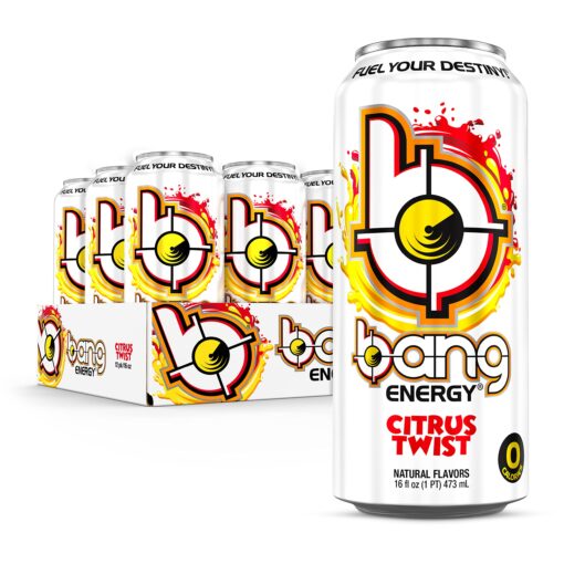 Bang Energy Citrus Twist, Sugar-Free Energy Drink, 16-Ounce (Pack of 12) 15.99 Fl Oz (Pack of 12)