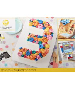 Alternative view of Wilton Letters and Numbers Adjustable Non-Stick Cake Pan Set, 10-Piece Set, Steel Celebrations Set