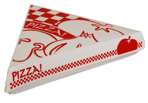 Southern Champion Tray 07196 Paperboard White Pizza Slice Clamshell Food Container with "Gourmet Pizza" Print, 9-1/4" Length x 9" Width x 1-11/16" Height (Case of 400) Gourmet Pizza Print