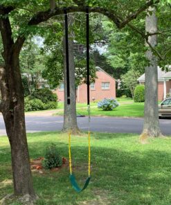 Squirrel Products 2 Pack Heavy Duty Strap Swing Seat - Swing Set Strap Swing Seat Replacement with Plastic Coated Chain for Easy Install - Green Green, 2 Pack Heavy Duty 29 81pZ62WQN0L