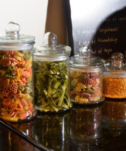 Alternative view of Anchor Hocking Apothecary Jar Canister Set with Ball Lid, 4-Piece Set, Clear Glass - 4 Piece Ball Jar Set