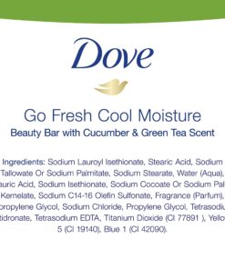 Dove More Moisturizing than Bar Soap, Cucumber and Green Tea Beauty Bar, 3.75 Ounce, 16 Count (Pack of 1) 17 81paMoXVCOL